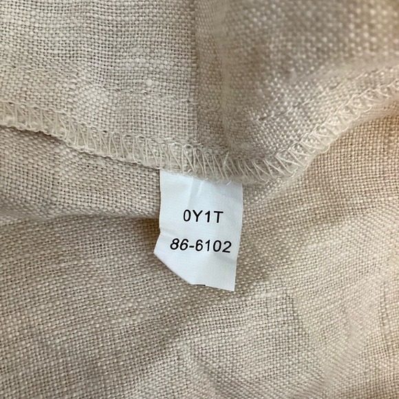 NWT tie waist Orvis tan linen button front dress size 20 - Picture 7 of 9